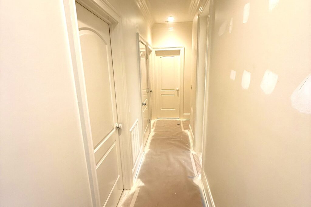 Freshly painted interior hallway by Verdeja Painting & Remodeling in Greenville, SC