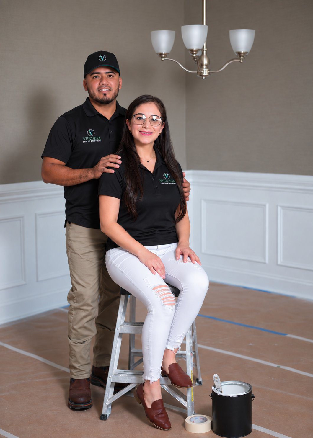 Tony and his wife, owners of Verdeja Painting & Remodeling in Greenville, SC